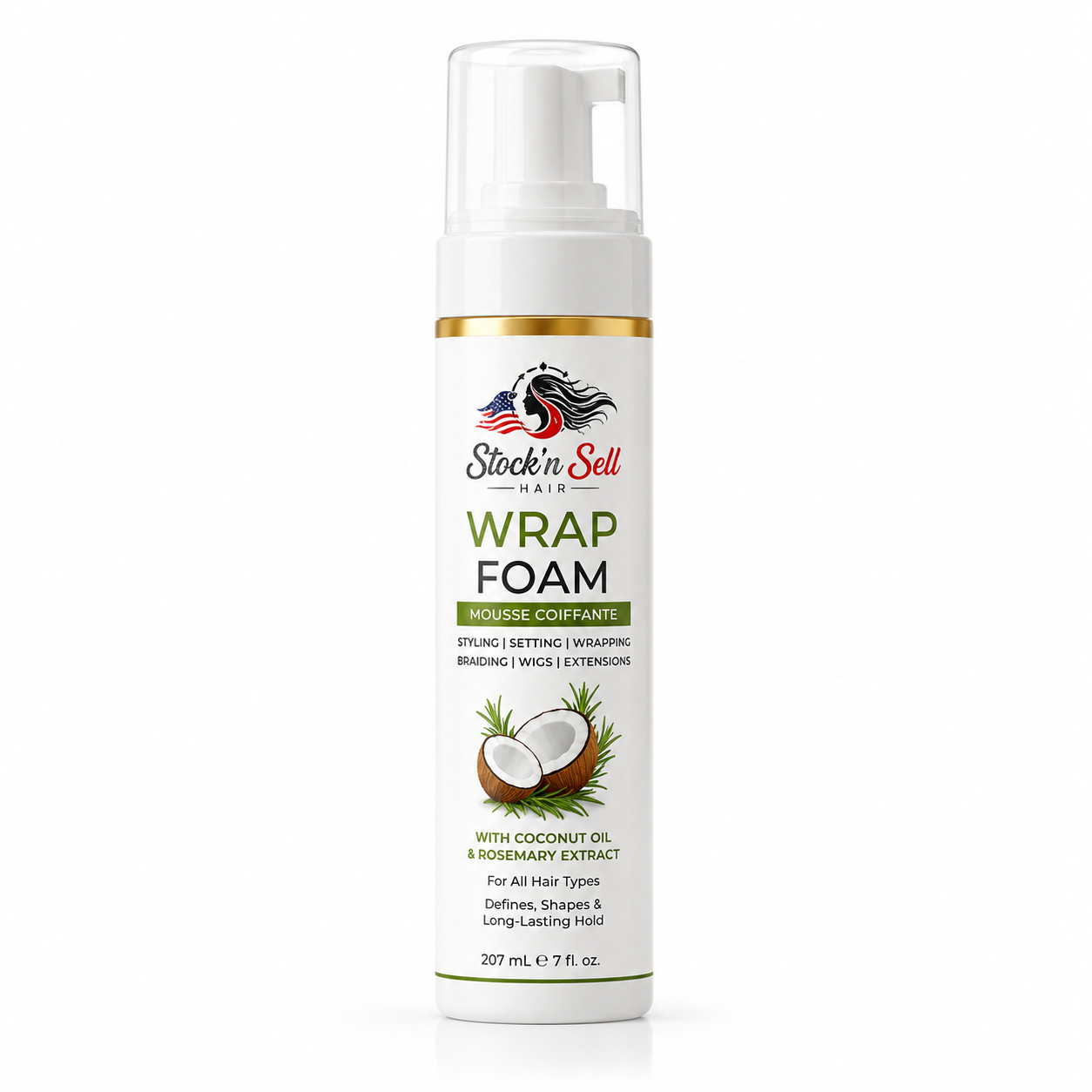 Stock'n Sell Hair Coconut Wrap Foam