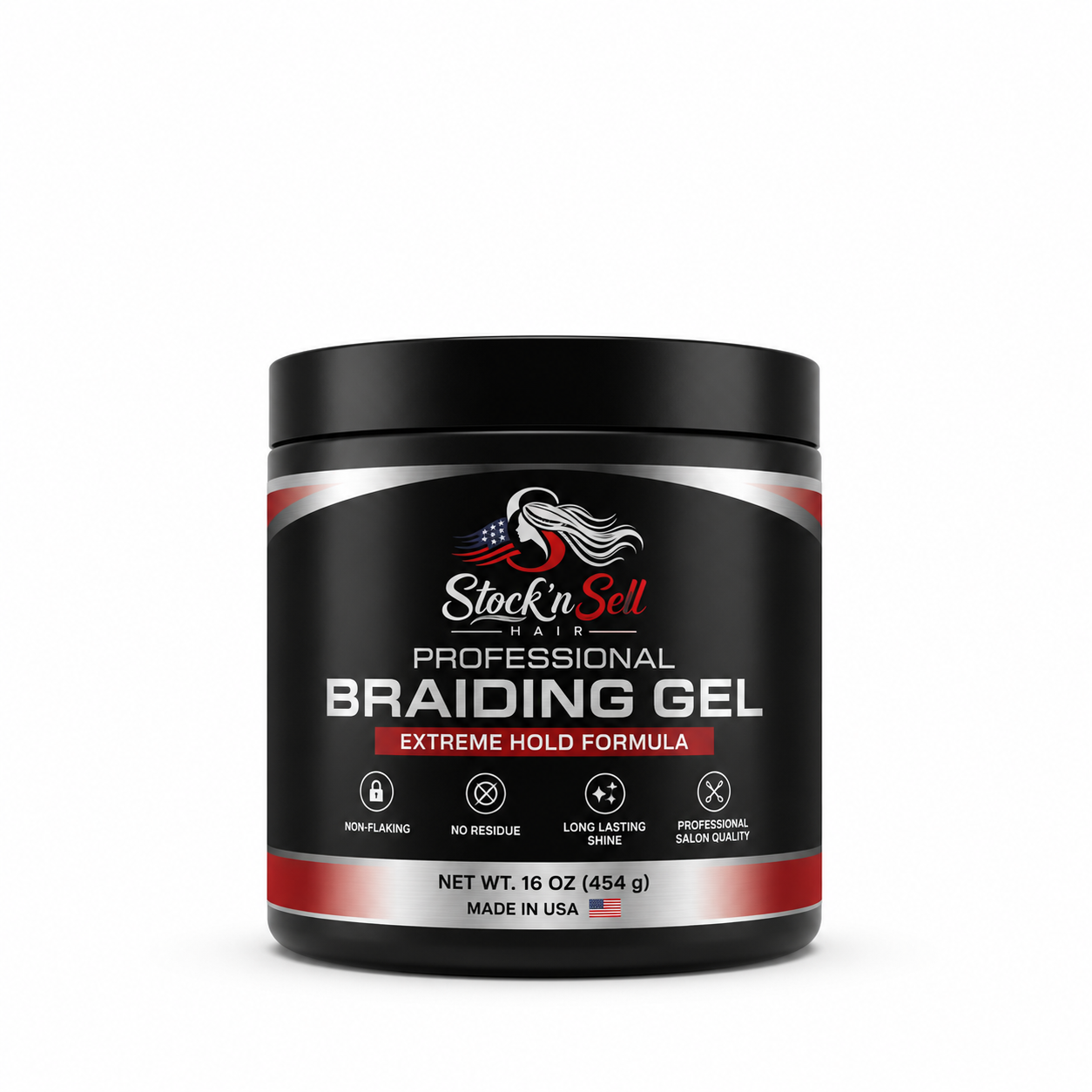 Stock'n Sell Hair Professional Braiding Gel – Extreme Hold Formula